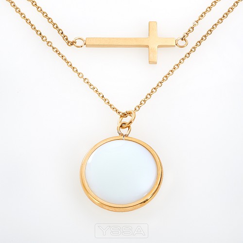 Cross - Moon stone