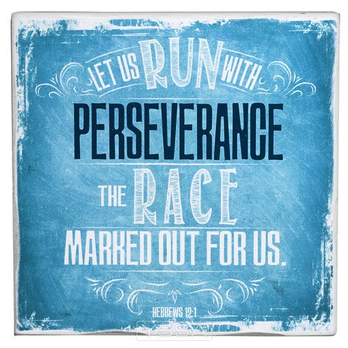 Let us run with perseverance - Blue