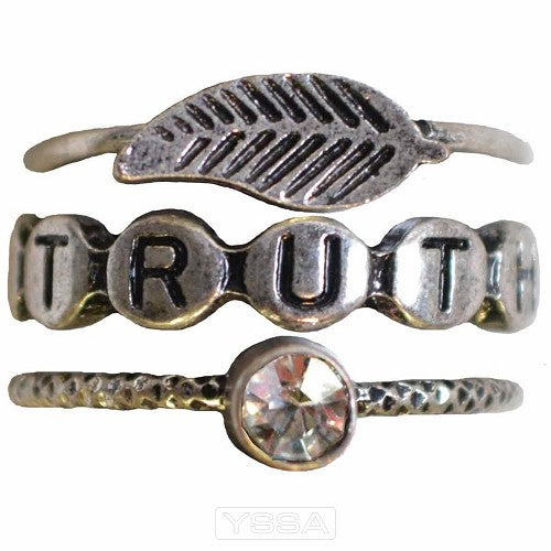 Truth - Set of 3 rings - Size 9