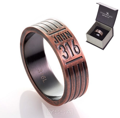 John 3:16 - Copper - Size 12 (22 mm)