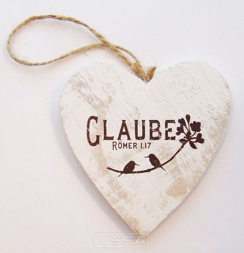 Glaube (Herzanhänger - 9,5 cm)