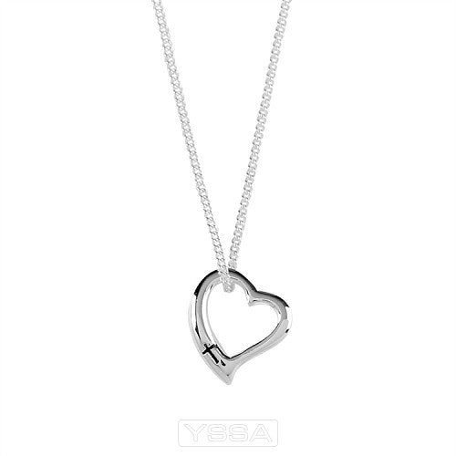 Heart with engraved cross