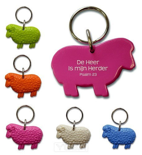 Sleutelhanger schaap de Heer is mijn Her