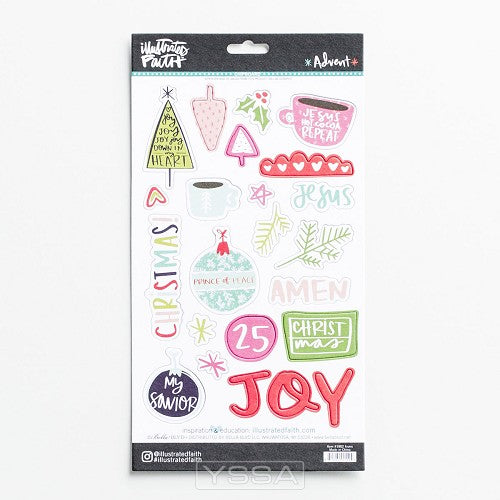 Advent - Chipboard sticker