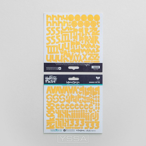 Yellow - Cardstock stickers alphabet