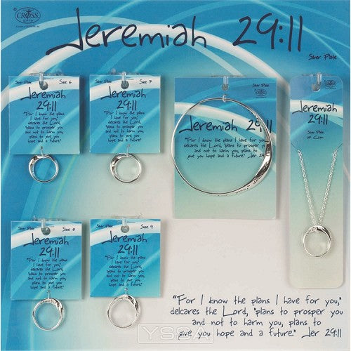 Jeremiah 29:11 Jewelry - backingcard
