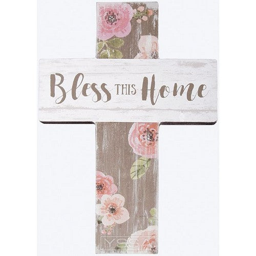 Mini wall cross bless this home