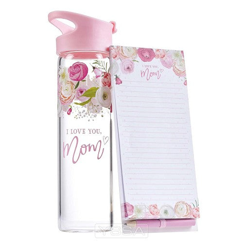 I love you mom - Notepad & Bottle