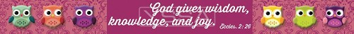 God gives wisdom, knowledge and joy