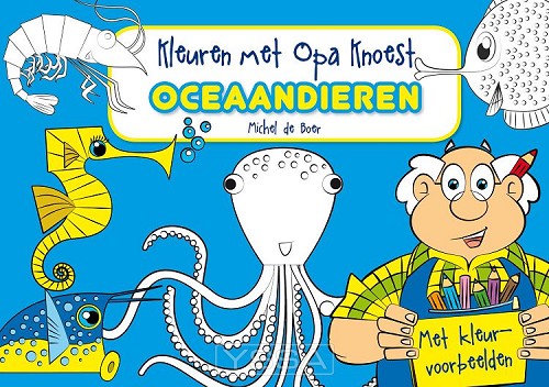 Kleuren met opa knoest oceaan dieren