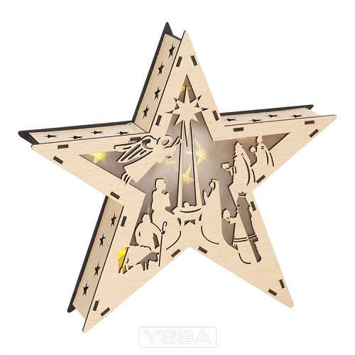 Nativity star - White - With LED-light