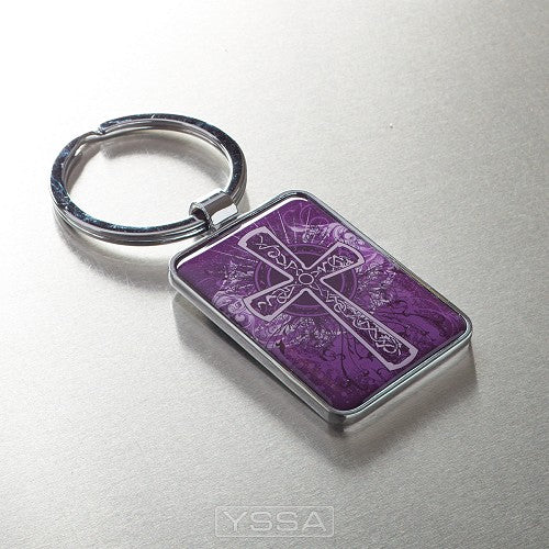 Purple Cross - Keyring