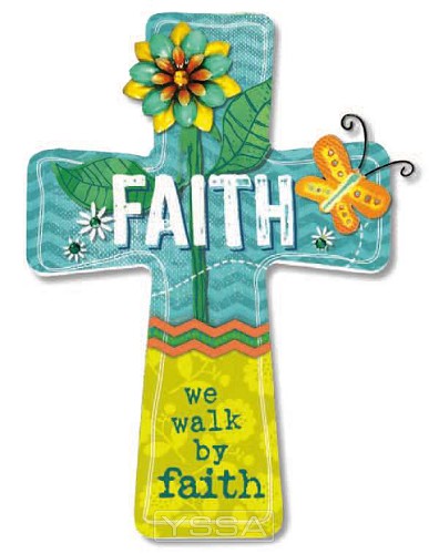 Faith - with metal and jewel accents