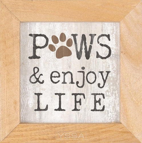 Paws and enjoy life - Framed