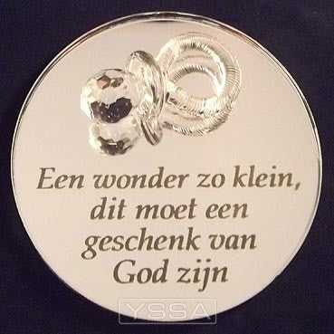 Spiegeltje kristal groot speen